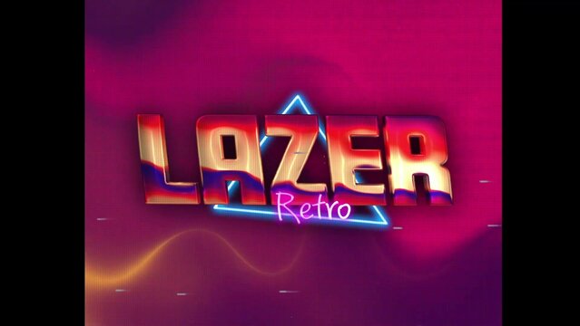 80s Retro Synthwave Neon Text Opener Intro 195 | Cyberpunk VHS Glitch Title Animation & Effects