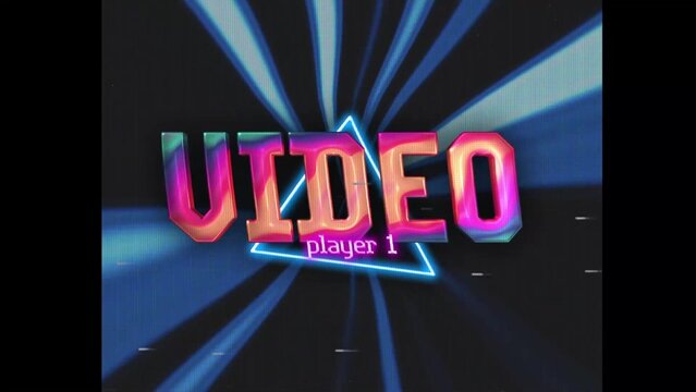 80s Retro Synthwave Neon Text Opener Intro 200 | Cyberpunk VHS Glitch Title Animation & Effects