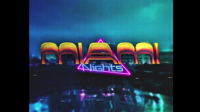 80s Retro Synthwave Neon Text Opener Intro 233 | Cyberpunk VHS Glitch Title Animation & Effects