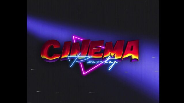 80s Retro Synthwave Neon Text Opener Intro 248 | Cyberpunk VHS Glitch Title Animation & Effects