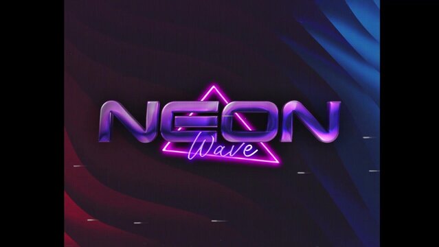 80s Retro Synthwave Neon Text Intro Opener 219 | Cyberpunk VHS Glitch Title Animation & Effects