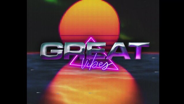80s Retro Synthwave Neon Text Intro Opener 220 | Cyberpunk VHS Glitch Title Animation & Effects