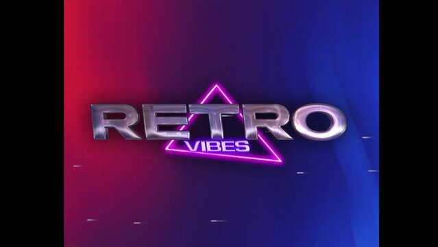 80s Retro Synthwave Neon Text Intro Opener 226 | Cyberpunk VHS Glitch Title Animation & Effects