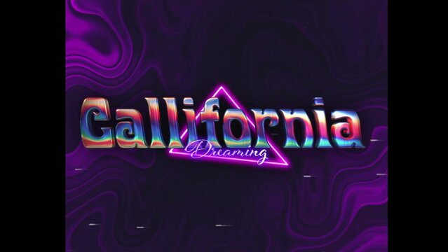 80s Retro Synthwave Neon Text Intro Opener 225 | Cyberpunk VHS Glitch Title Animation & Effects