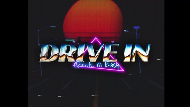 80s Retro Synthwave Neon Text Intro Opener 236 | Cyberpunk VHS Glitch Title Animation & Effects