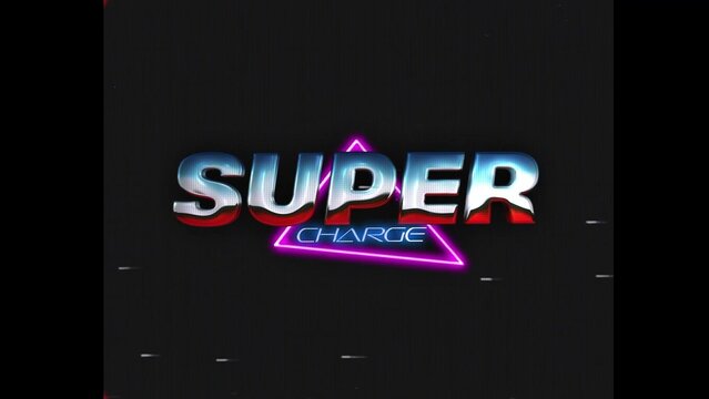 80s Retro Synthwave Neon Text Intro Opener 238 | Cyberpunk VHS Glitch Title Animation & Effects