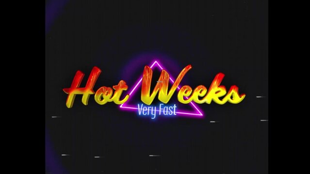 80s Retro Synthwave Neon Text Intro Opener 239 | Cyberpunk VHS Glitch Title Animation & Effects