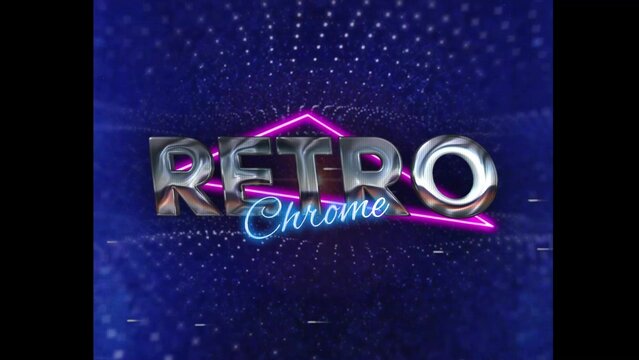 80s Retro Synthwave Neon Text Intro Opener 05 | Cyberpunk VHS Glitch Title Animation & Effects