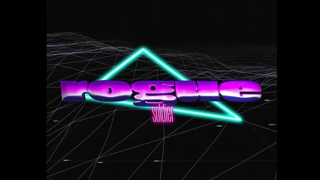 80s Retro Synthwave Neon Text Intro Opener 41 | Cyberpunk VHS Glitch Title Animation & Effects