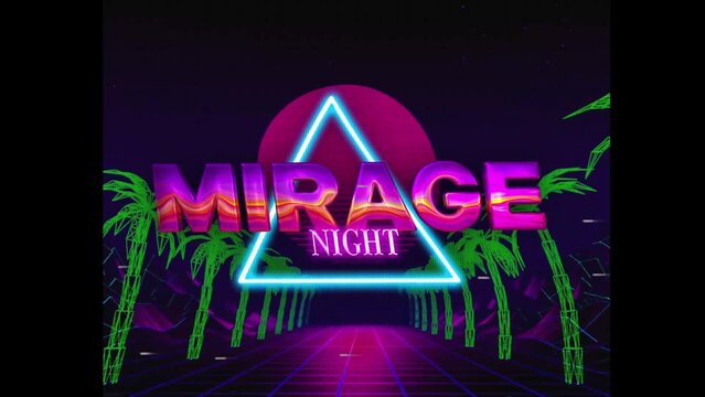 80s Retro Synthwave Neon Text Intro Opener 44 | Cyberpunk VHS Glitch Title Animation & Effects