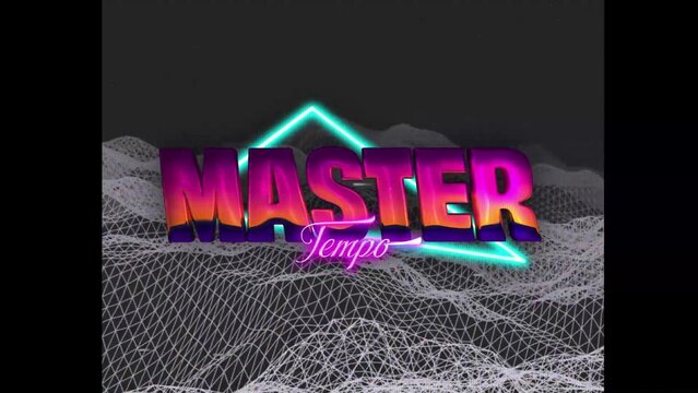 80s Retro Synthwave Neon Text Intro Opener 40 | Cyberpunk VHS Glitch Title Animation & Effects
