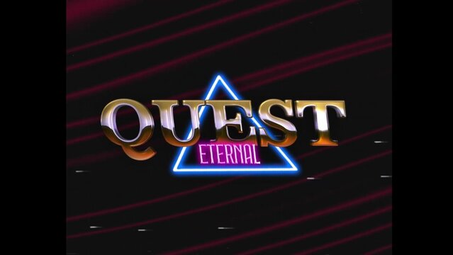 80s Retro Synthwave Neon Text Intro Opener 97 | Cyberpunk VHS Glitch Title Animation & Effects