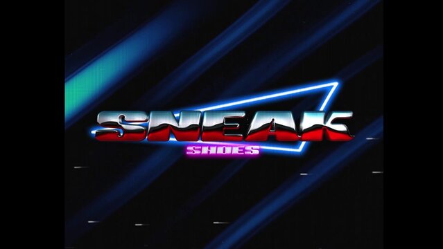 80s Retro Synthwave Neon Text Intro Opener 101 | Cyberpunk VHS Glitch Title Animation & Effects