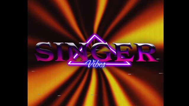 80s Retro Synthwave Neon Text Intro Opener 102 | Cyberpunk VHS Glitch Title Animation & Effects