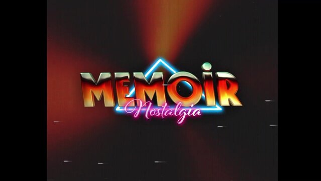 80s Retro Synthwave Neon Text Intro Opener 103 | Cyberpunk VHS Glitch Title Animation & Effects