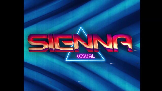 80s Retro Synthwave Neon Text Intro Opener 164 | Cyberpunk VHS Glitch Title Animation & Effects