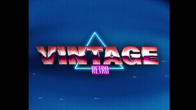 80s Retro Synthwave Neon Text Intro Opener 173 | Cyberpunk VHS Glitch Title Animation & Effects