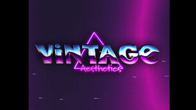 80s Retro Synthwave Neon Text Intro Opener 176 | Cyberpunk VHS Glitch Title Animation & Effects