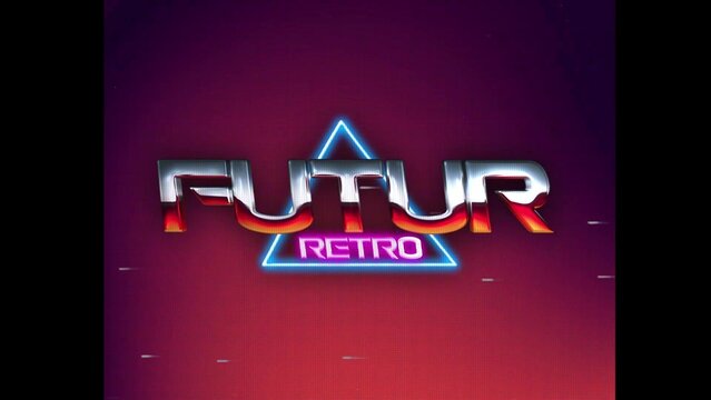 80s Retro Synthwave Neon Text Intro Opener 177 | Cyberpunk VHS Glitch Title Animation & Effects