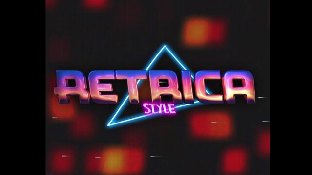 80s Retro Synthwave Neon Text Intro Opener 185 | Cyberpunk VHS Glitch Title Animation & Effects