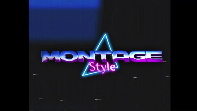 80s Retro Synthwave Neon Text Intro Opener 187 | Cyberpunk VHS Glitch Title Animation & Effects
