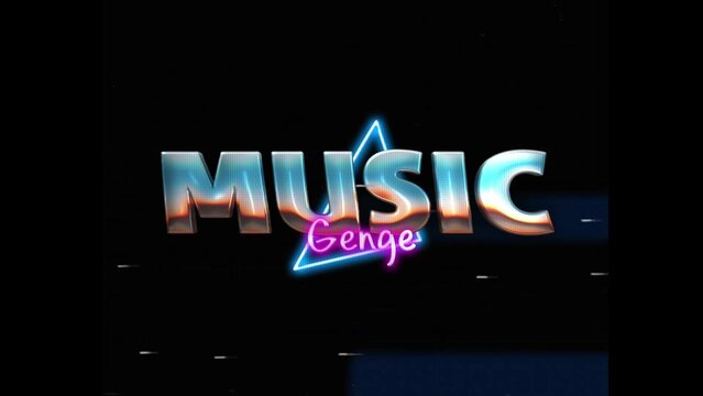 80s Retro Synthwave Neon Text Intro Opener 188 | Cyberpunk VHS Glitch Title Animation & Effects
