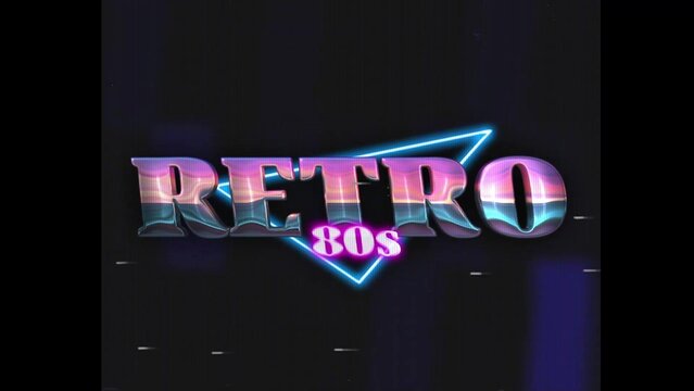 80s Retro Synthwave Neon Text Intro Opener 189 | Cyberpunk VHS Glitch Title Animation & Effects