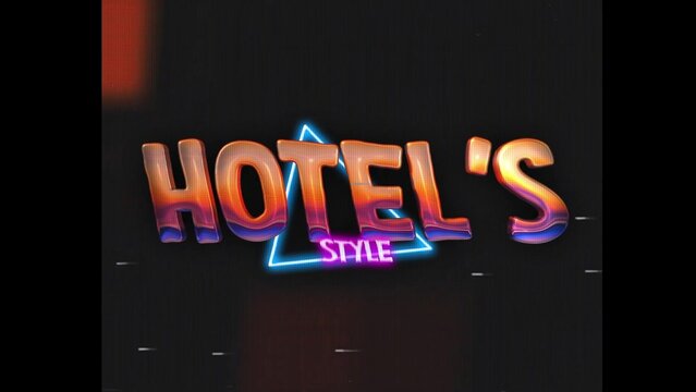 80s Retro Synthwave Neon Text Intro Opener 186 | Cyberpunk VHS Glitch Title Animation & Effects