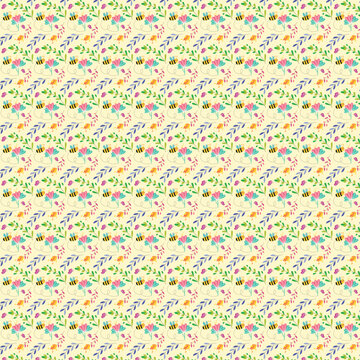 A Bunnies seamless pattern and background design.