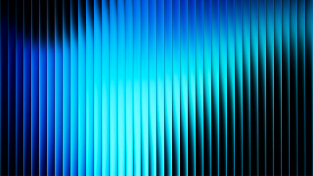 Futuristic neon fractal glass background with vibrant blue wavy gradients. Vibrant blue neon gradient background shaped by ribbed fractal glass for modern digital projects and visual design. Vector