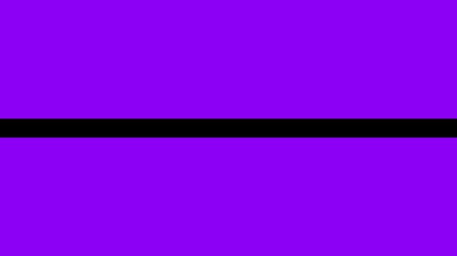 Violet strobe bars slide in from the top and bottom, closing and opening green screen chroma key background. Animated loop perfect for chroma keying, Animation of opening and closing the grate.