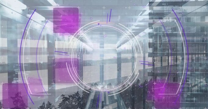 Medicine bitcoin symbol room and data processing in background