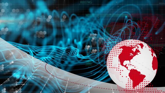 This background is perfect for international business animations with alpha channels
