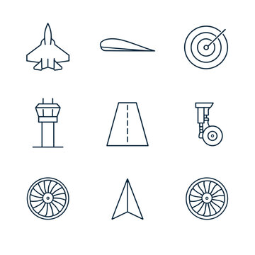 Aviation Equipment Icon Set for Pilots