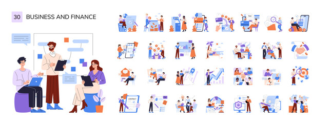Business Strategy Meeting Vector Illustration © inspiring.team