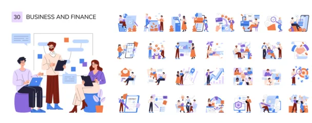 Business Strategy Meeting Vector Illustration © inspiring.team