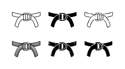 apron waist ties, arranged as a clean Variant 1: clean thin outline, no fill, rounded joins, even stroke.