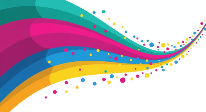 Vibrant colorful abstract background design element.
