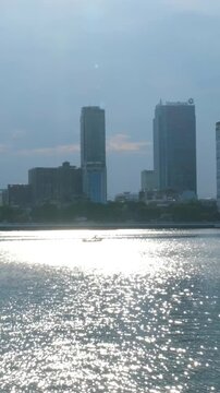 Da Nang, Vietnam Da Nang city at sunset which is a very famous destination for tourists. High quality 4k footage