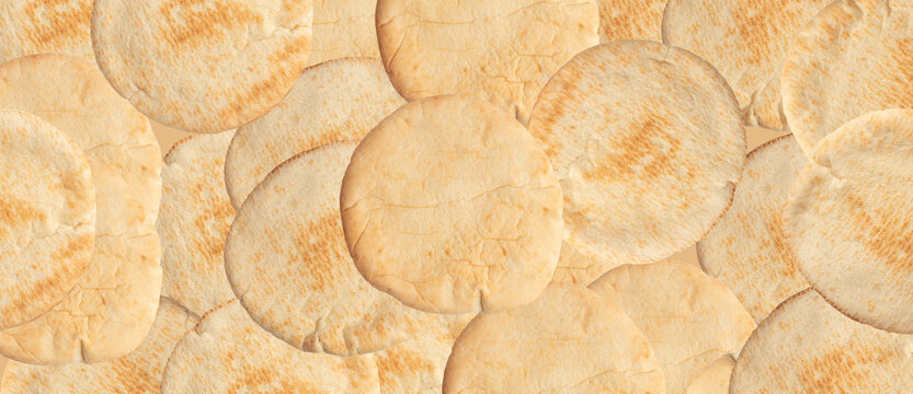 Pita flat bread pattern, wheaten pitta flatbread