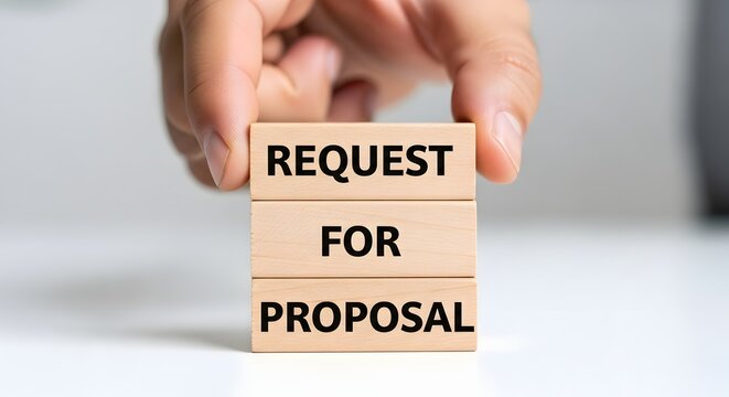 Request for Proposal (RFP) Concept: Wooden Blocks with Text