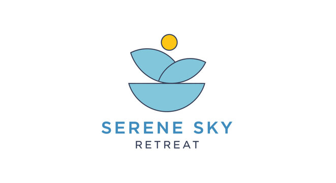 Serene Sky Retreat logo design.