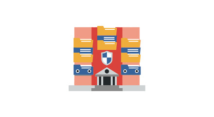 Fototapeta premium Illustration of a bank building.