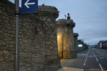 turrets at liverpool docks out of focus © Samantha