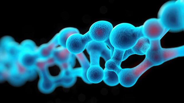 DNA Molecule Structure: A mesmerizing view of a glowing DNA molecule's intricate architecture against a dark backdrop, emphasizing the beauty and complexity of genetics.
