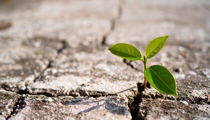 New Life Sprouting Through Concrete © Piccoccu