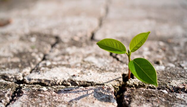 New Life Sprouting Through Concrete