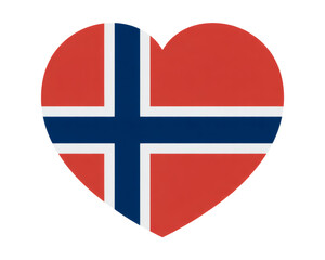 Obraz premium Express your love for Norway with this iconic heart flag symbol, perfect for national pride and celebrations.