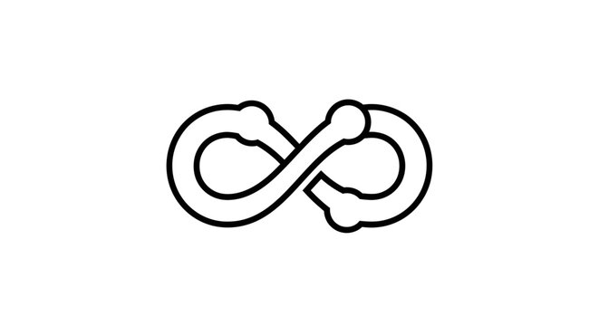 Infinity symbol with bone shaped ends.
