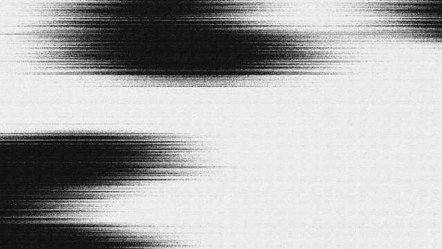 Black and white monochrome texture with the effect of intense fine horizontal lines, resembling TV signal interference, glitch, static, the impression of movement or video distortion.	